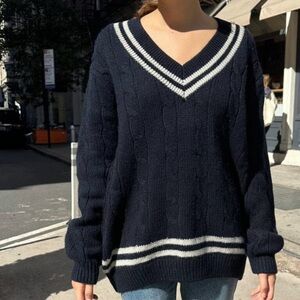 Brandy Melville Nikki Heavy Wool Stripe Sweater